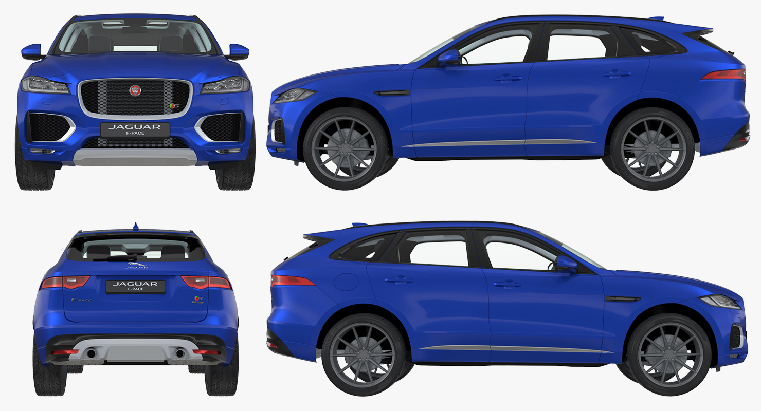 Jaguar F Pace 2017 Simple Interior 3D model