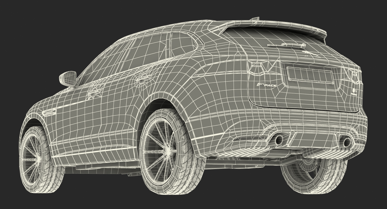 Jaguar F Pace 2017 Simple Interior 3D model