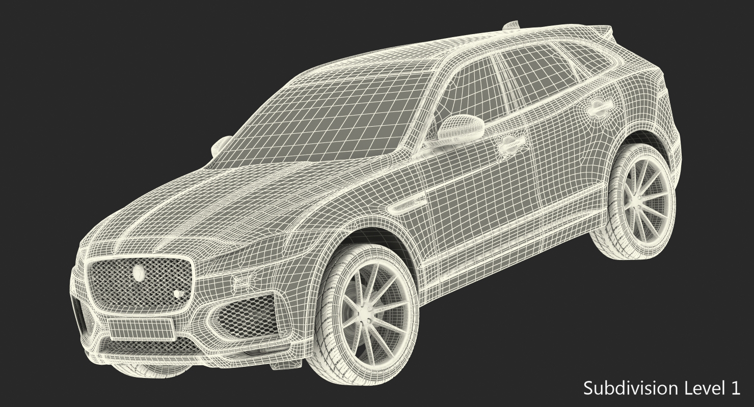 Jaguar F Pace 2017 Simple Interior 3D model