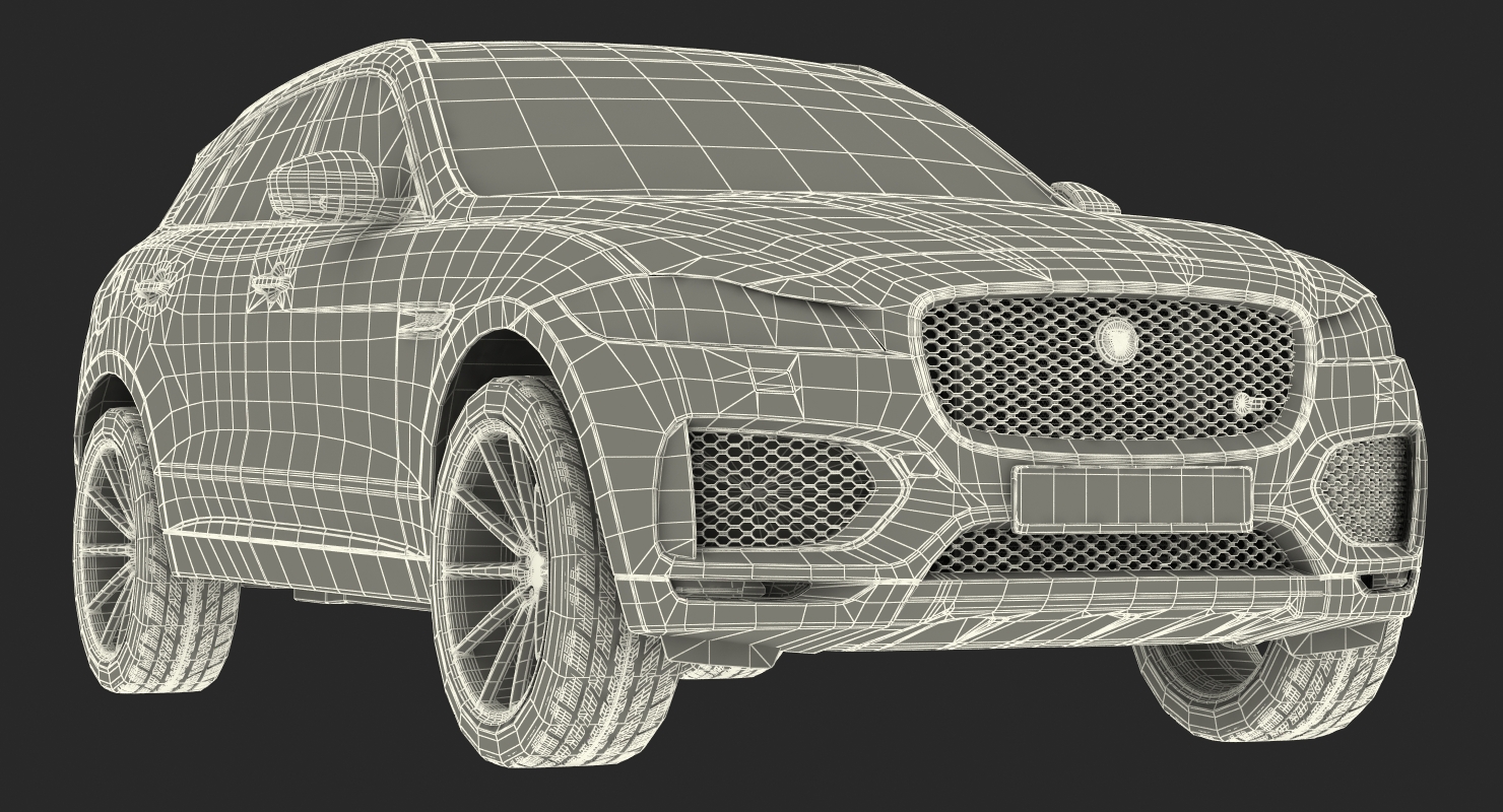 Jaguar F Pace 2017 Simple Interior 3D model