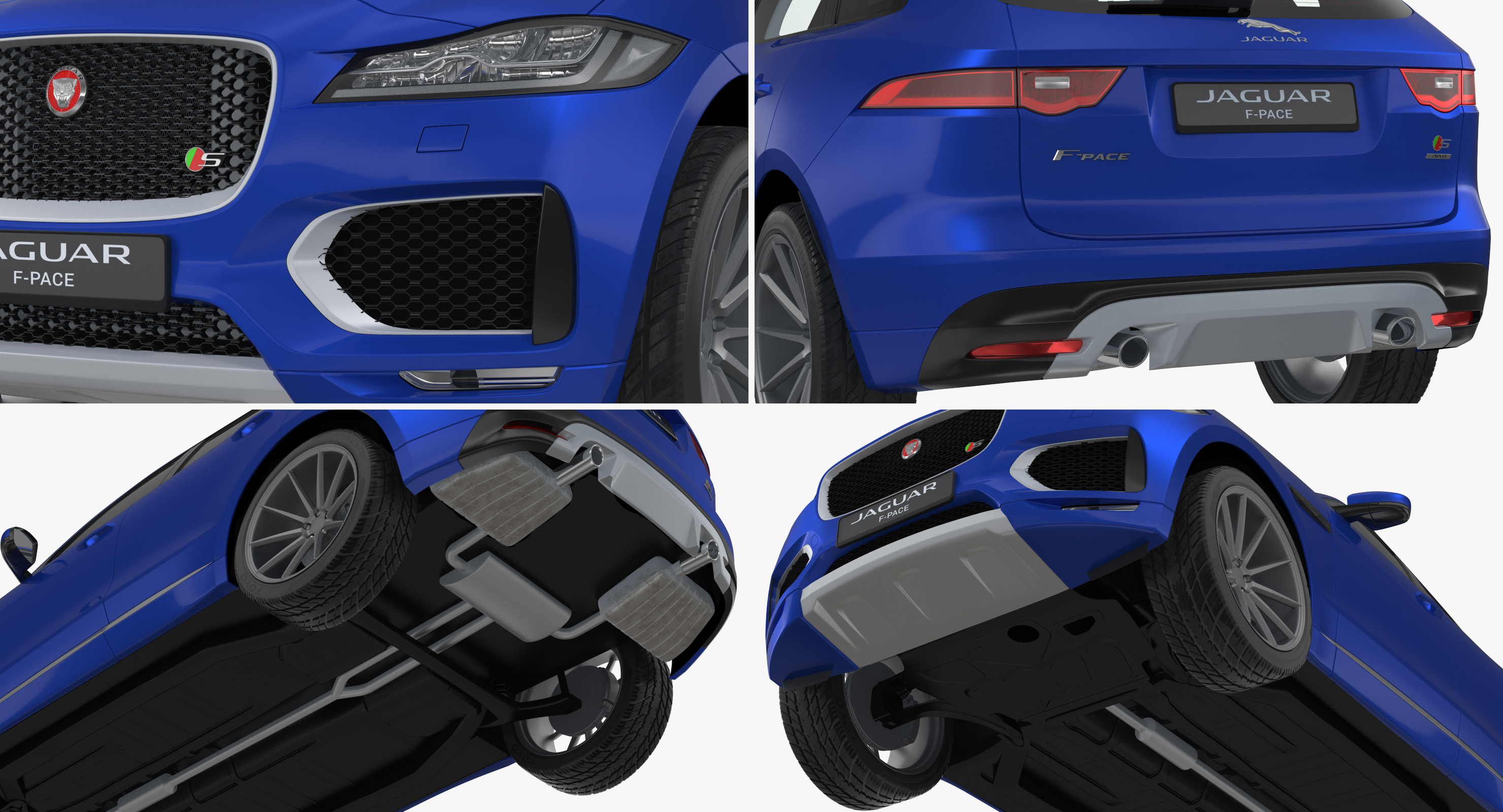 Jaguar F Pace 2017 Simple Interior 3D model