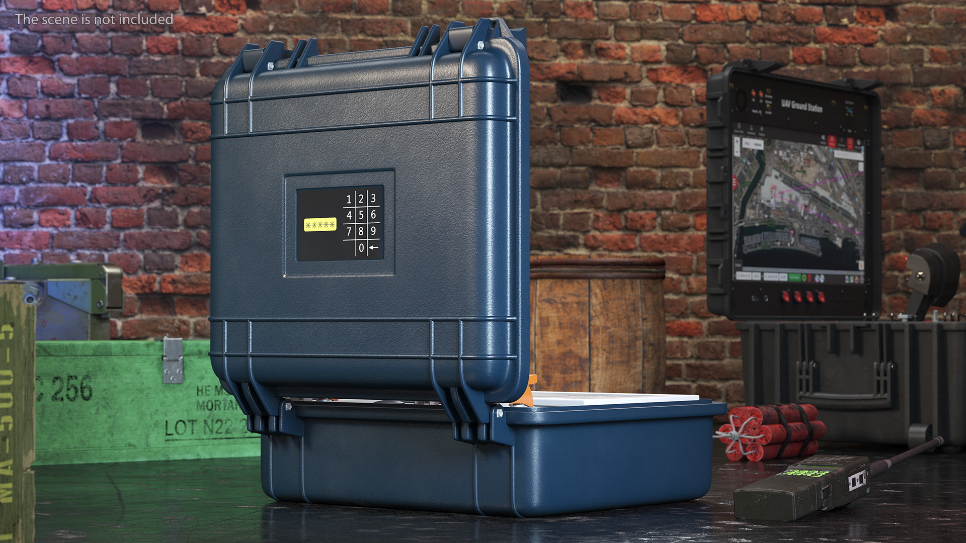 3D Suitcase with Code Lock model