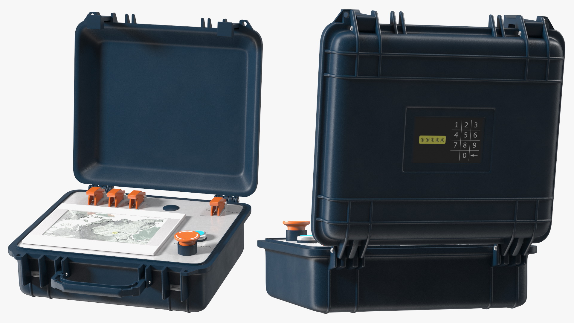 3D Suitcase with Code Lock model