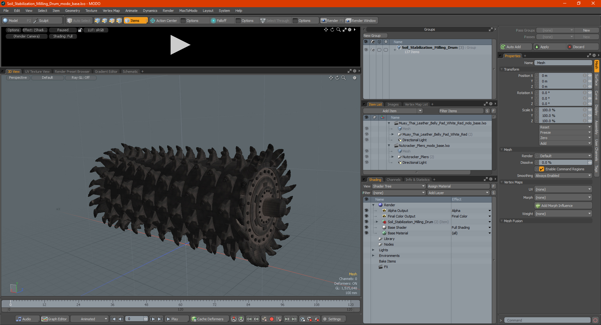3D Soil Stabilization Milling Drum