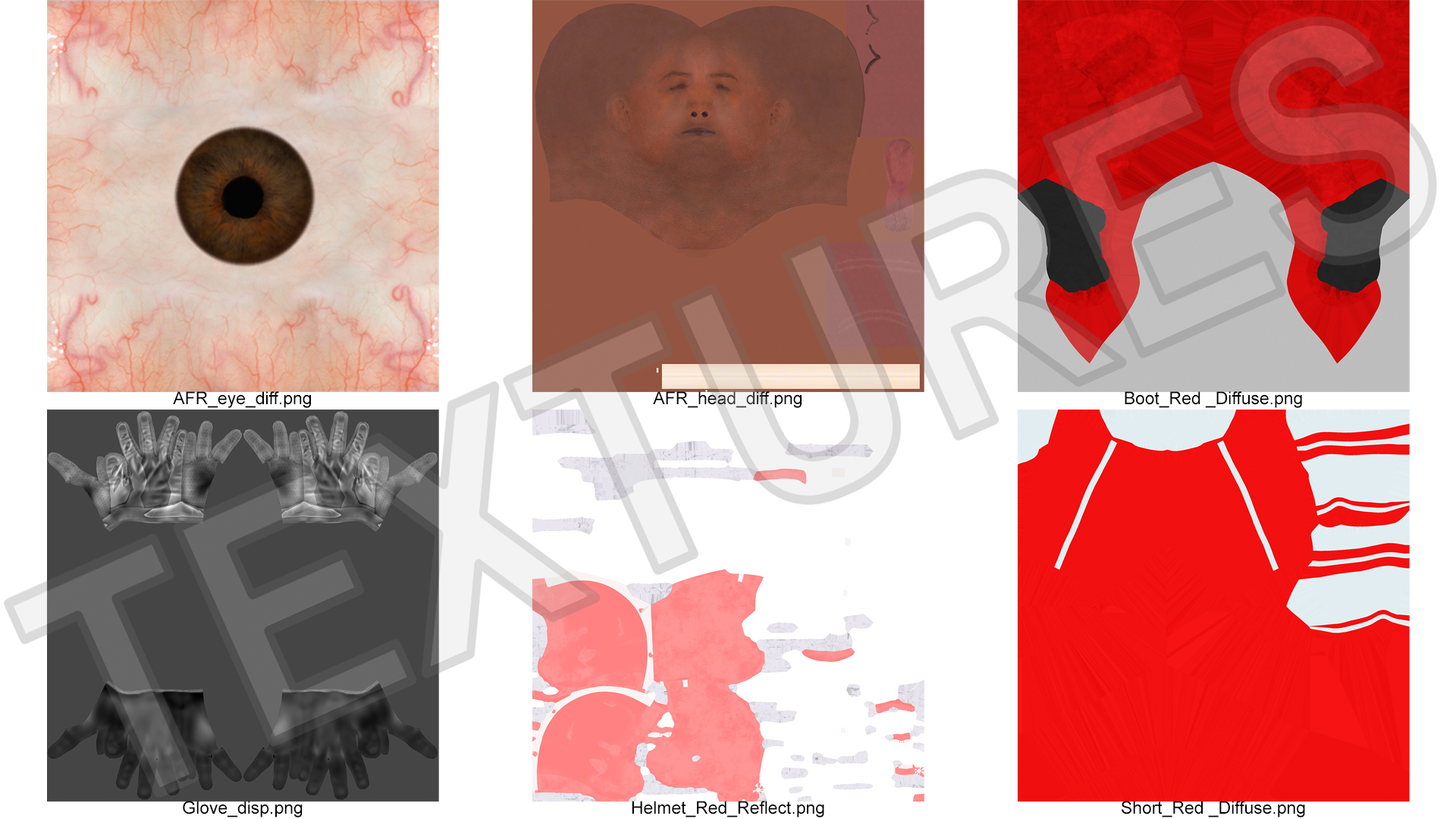 3D Black Man American Football Player Crouching Red Uniform