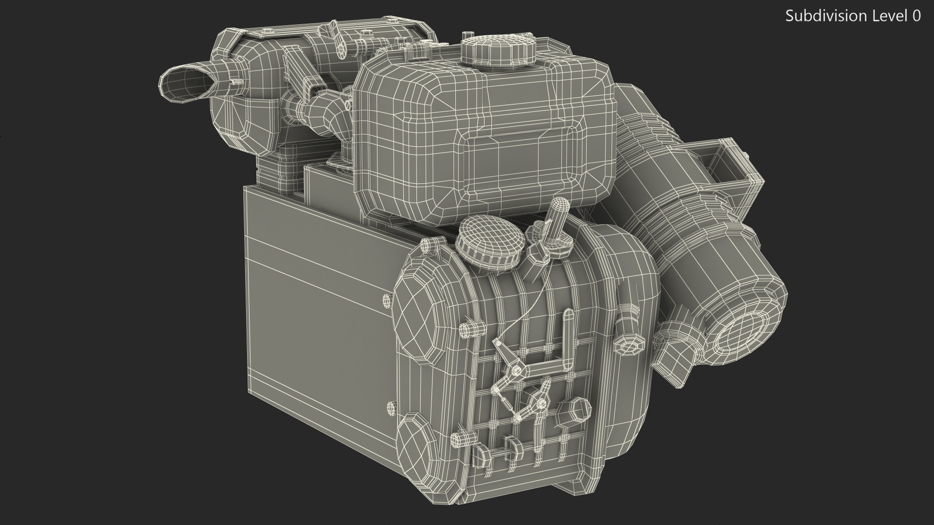 Small Diesel Engine 3D model