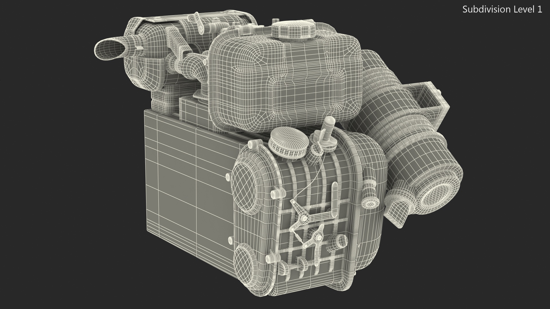 Small Diesel Engine 3D model