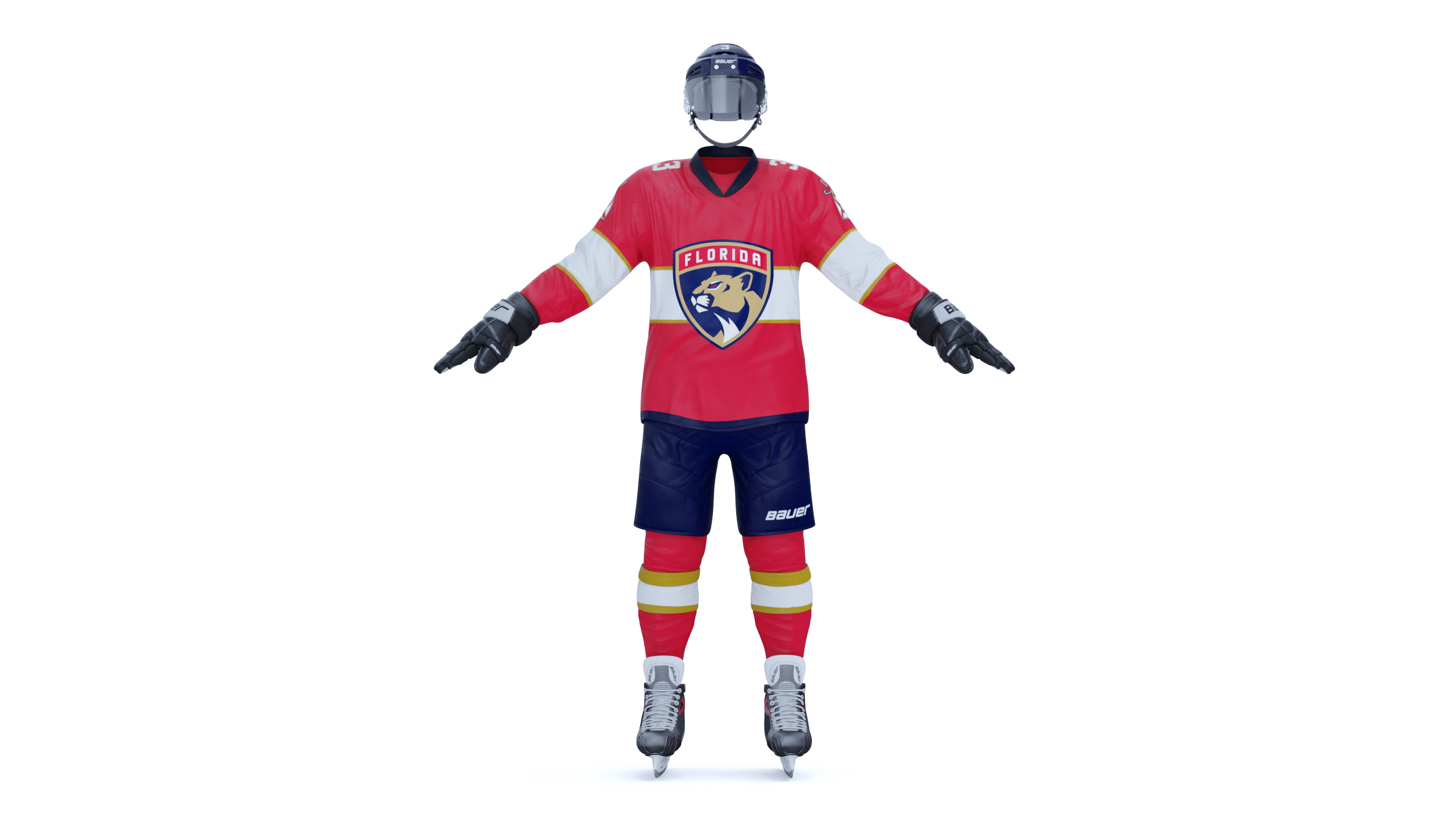 3D Hockey Uniform Florida Panthers