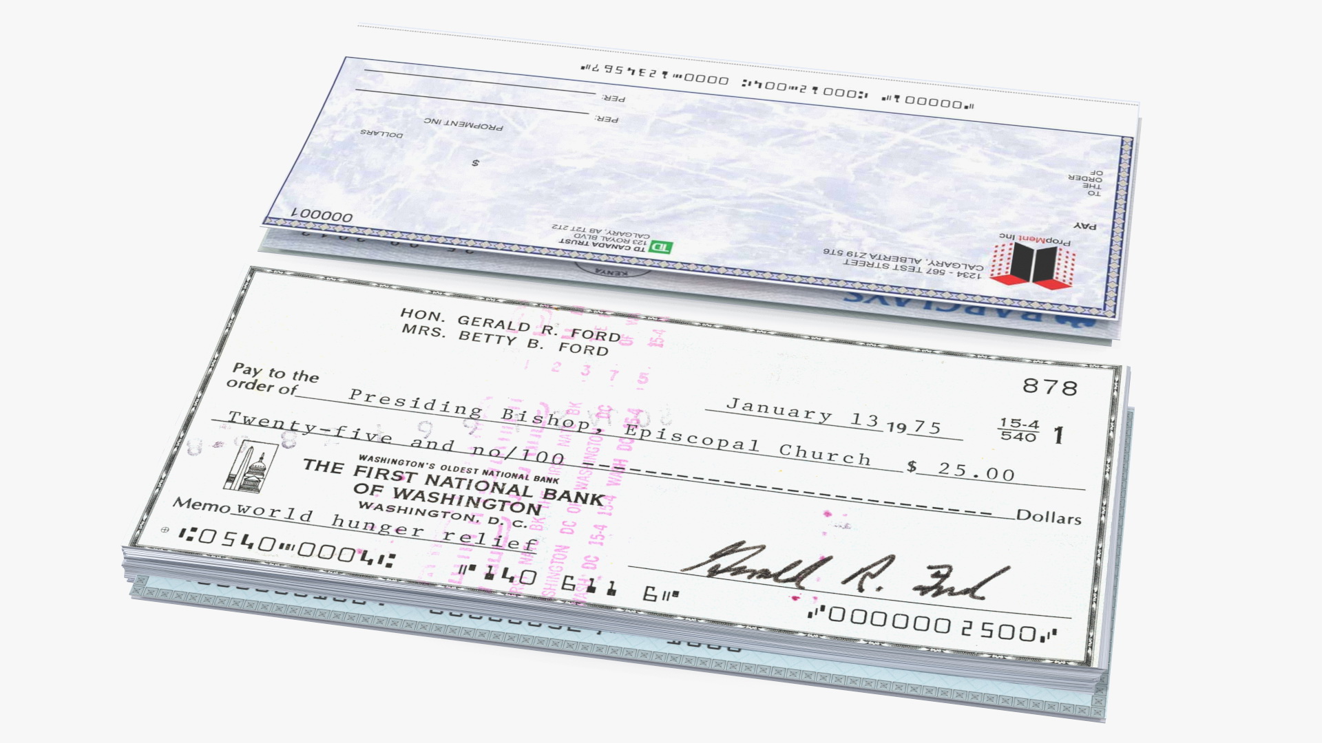 3D Bank Cheque