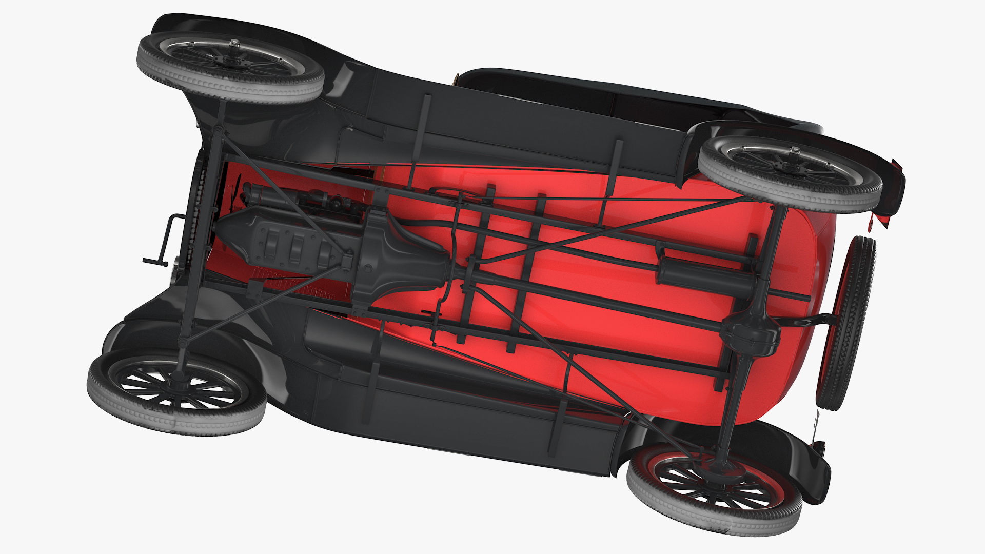 3D model Vintage 20s Car Generic Rigged