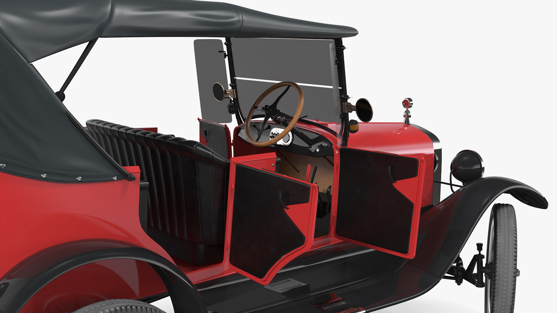 3D model Vintage 20s Car Generic Rigged