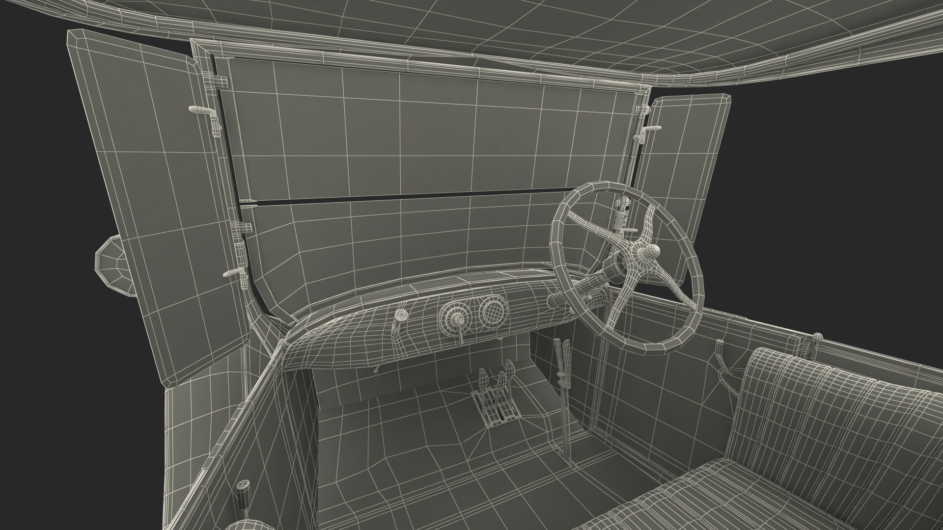 3D model Vintage 20s Car Generic Rigged