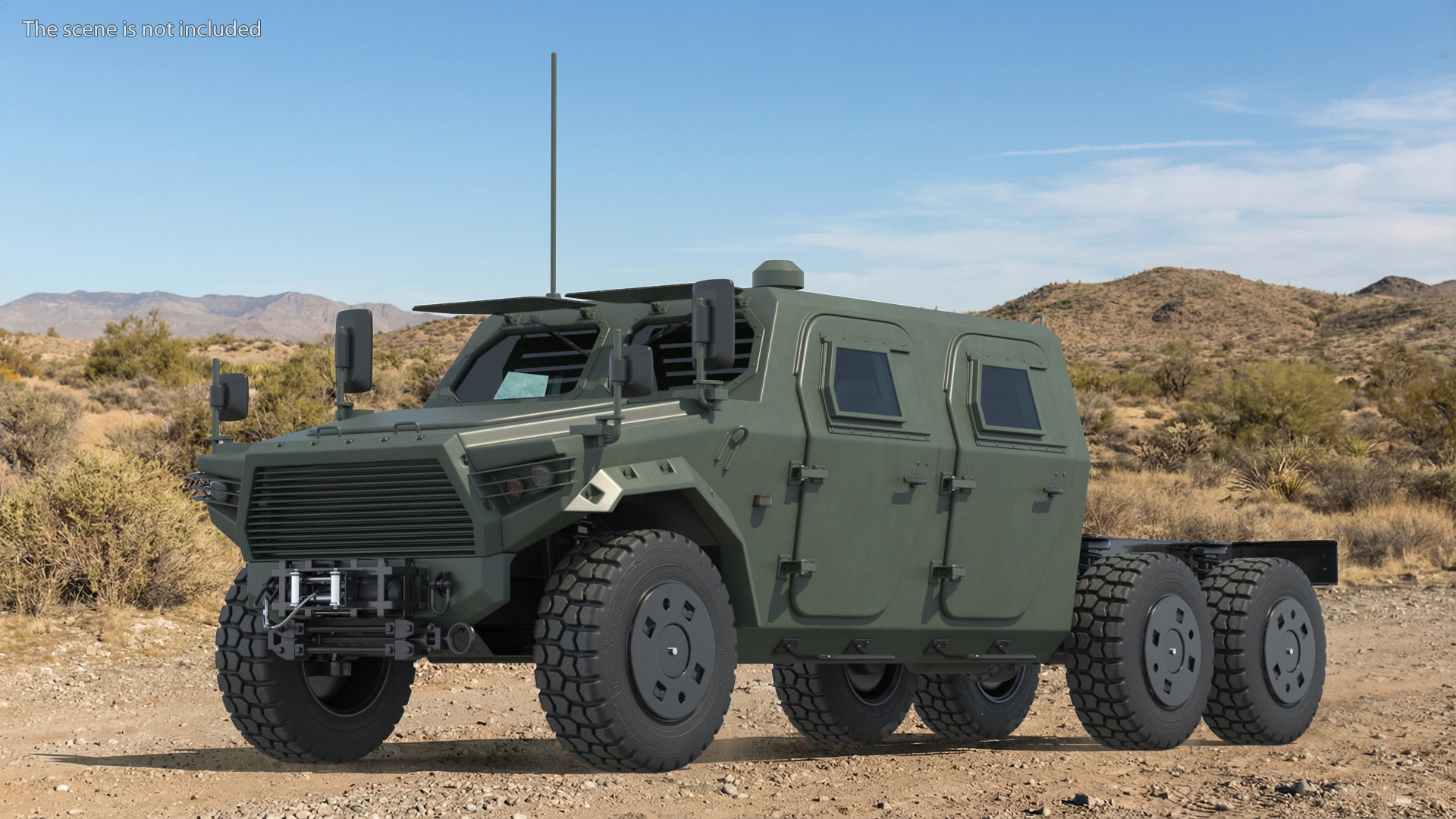 Dongfeng CTL-181 Mengshi Military Frame Truck Green Rigged - view 2