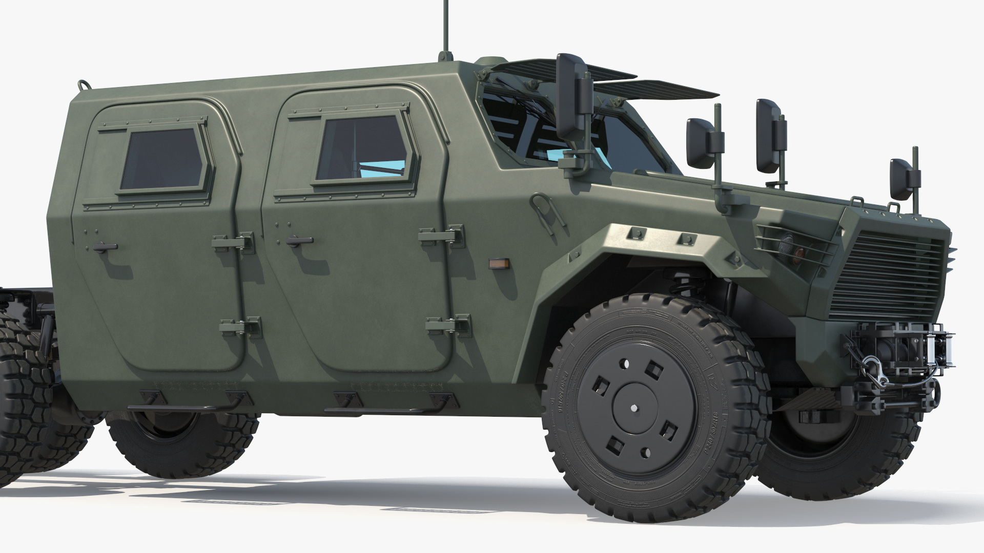 Dongfeng CTL-181 Mengshi Military Frame Truck Green Rigged - view 7