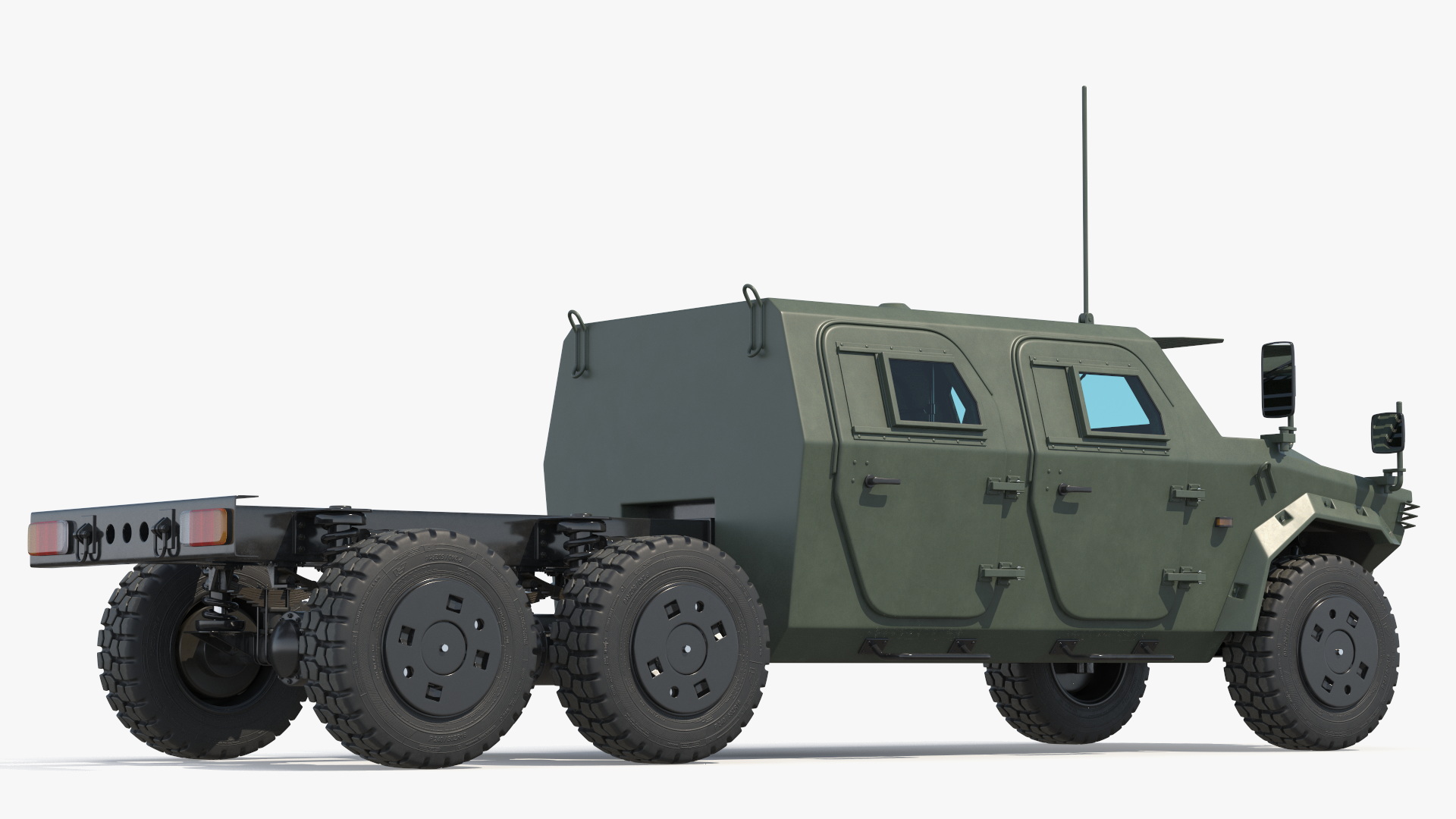 Dongfeng CTL-181 Mengshi Military Frame Truck Green Rigged - view 6