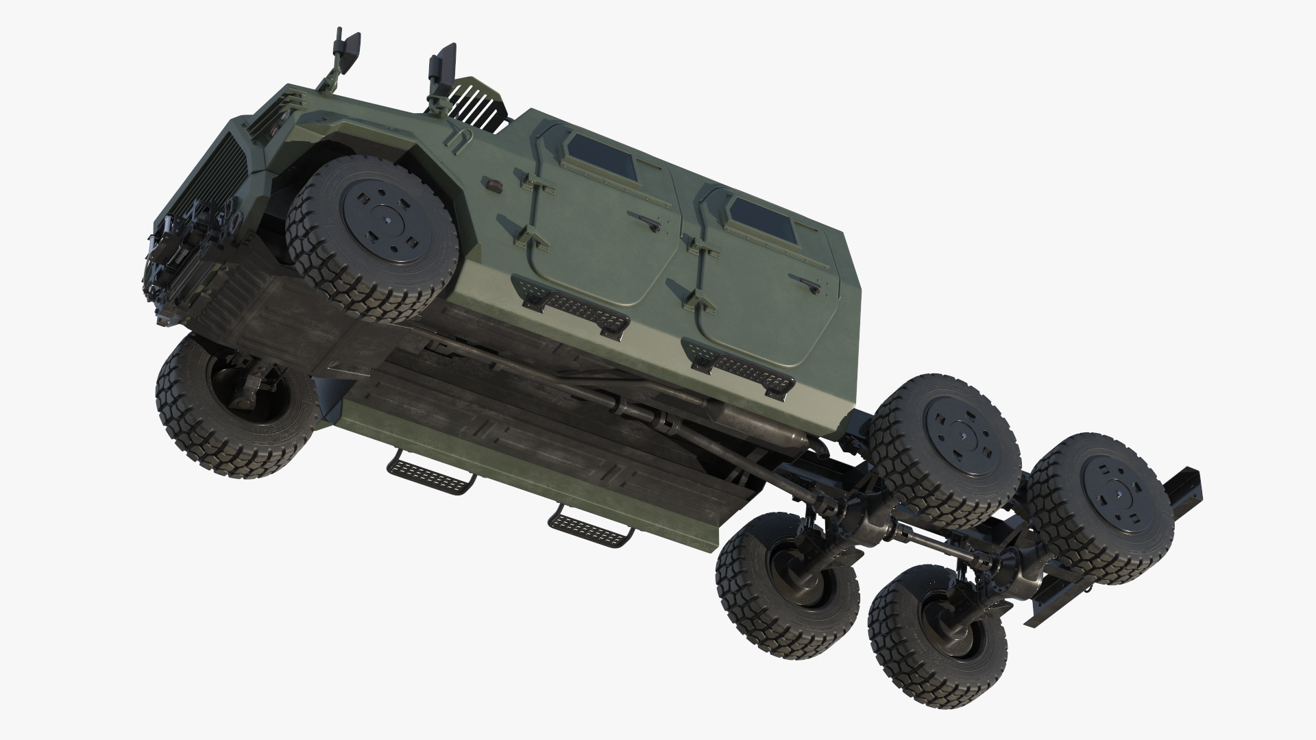 Dongfeng CTL-181 Mengshi Military Frame Truck Green Rigged - view 9