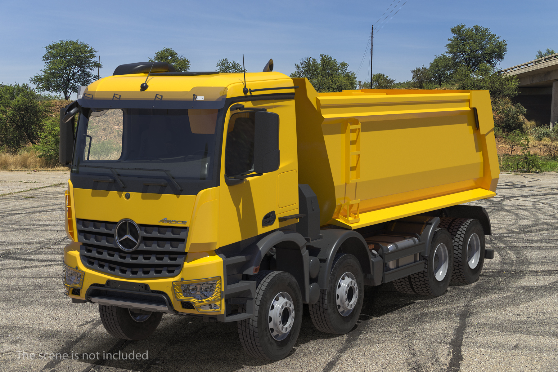 Mercedes Benz Arocs 8X8 Dump Truck 3D model