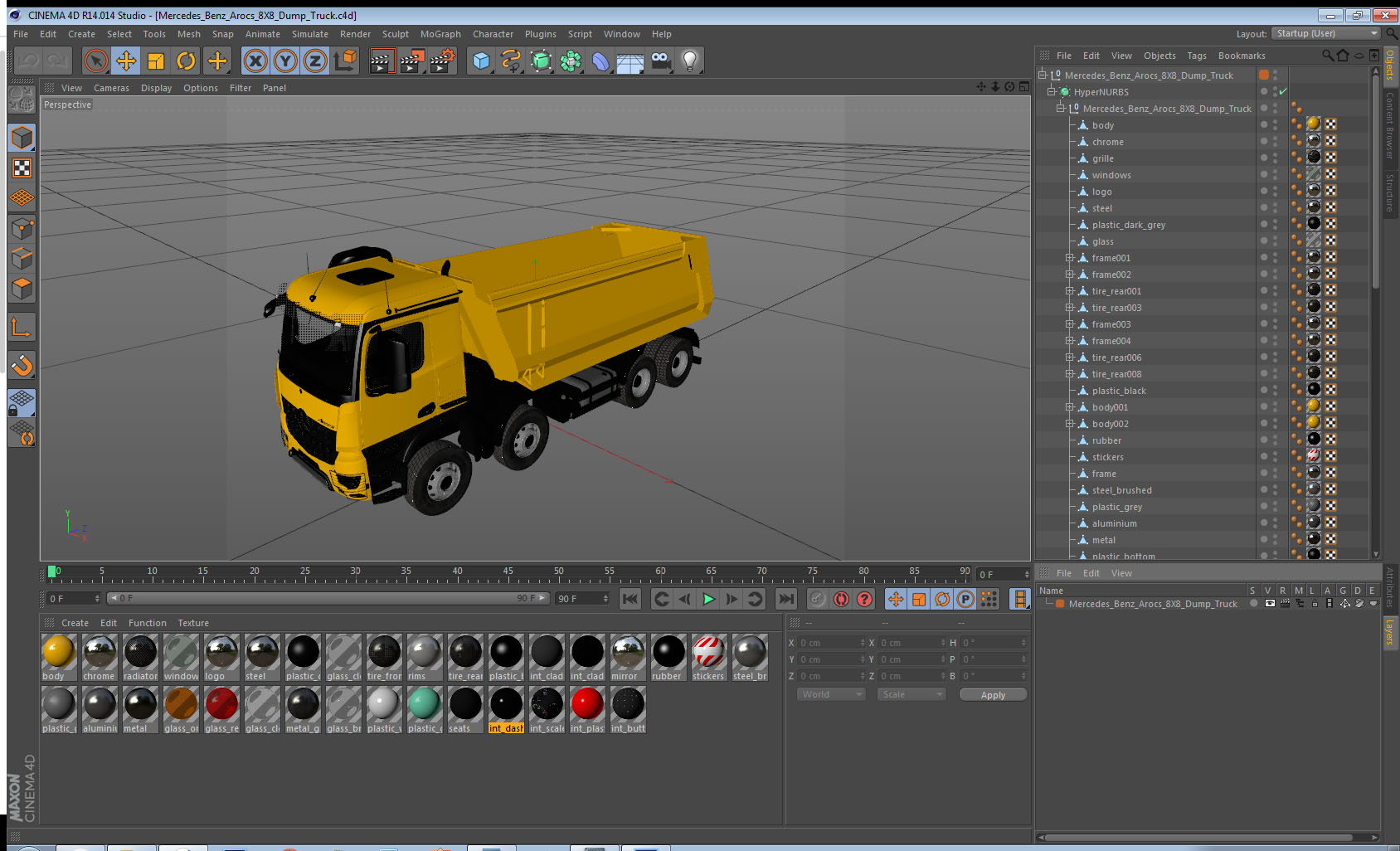 Mercedes Benz Arocs 8X8 Dump Truck 3D model