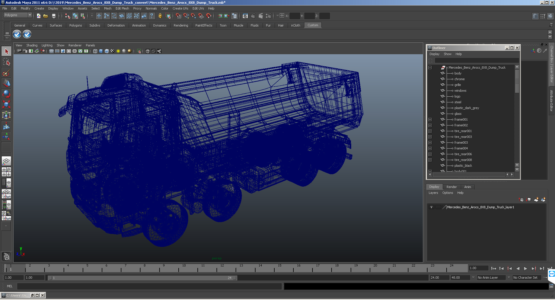 Mercedes Benz Arocs 8X8 Dump Truck 3D model