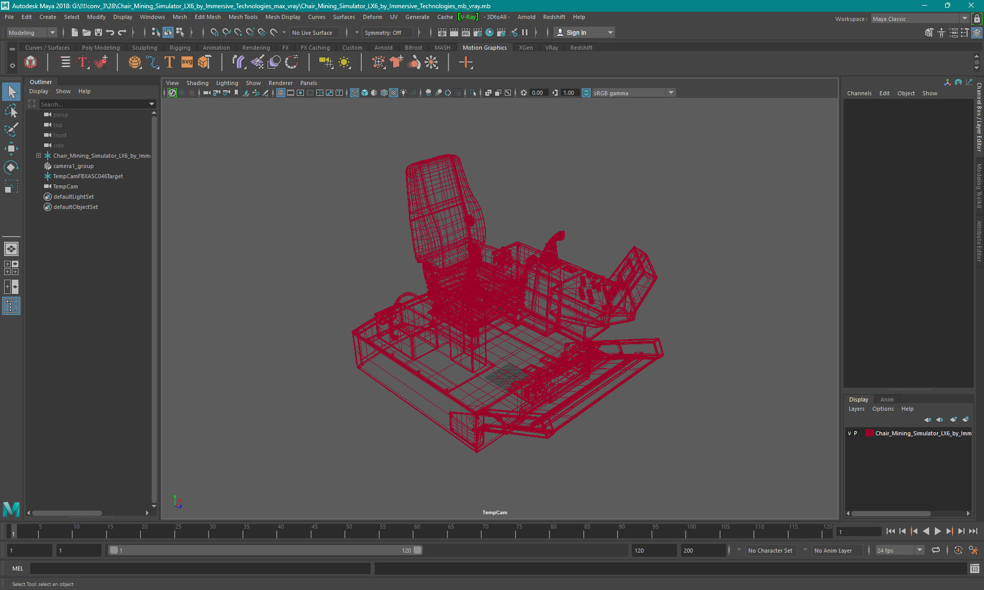Chair Mining Simulator LX6 by Immersive Technologies 3D