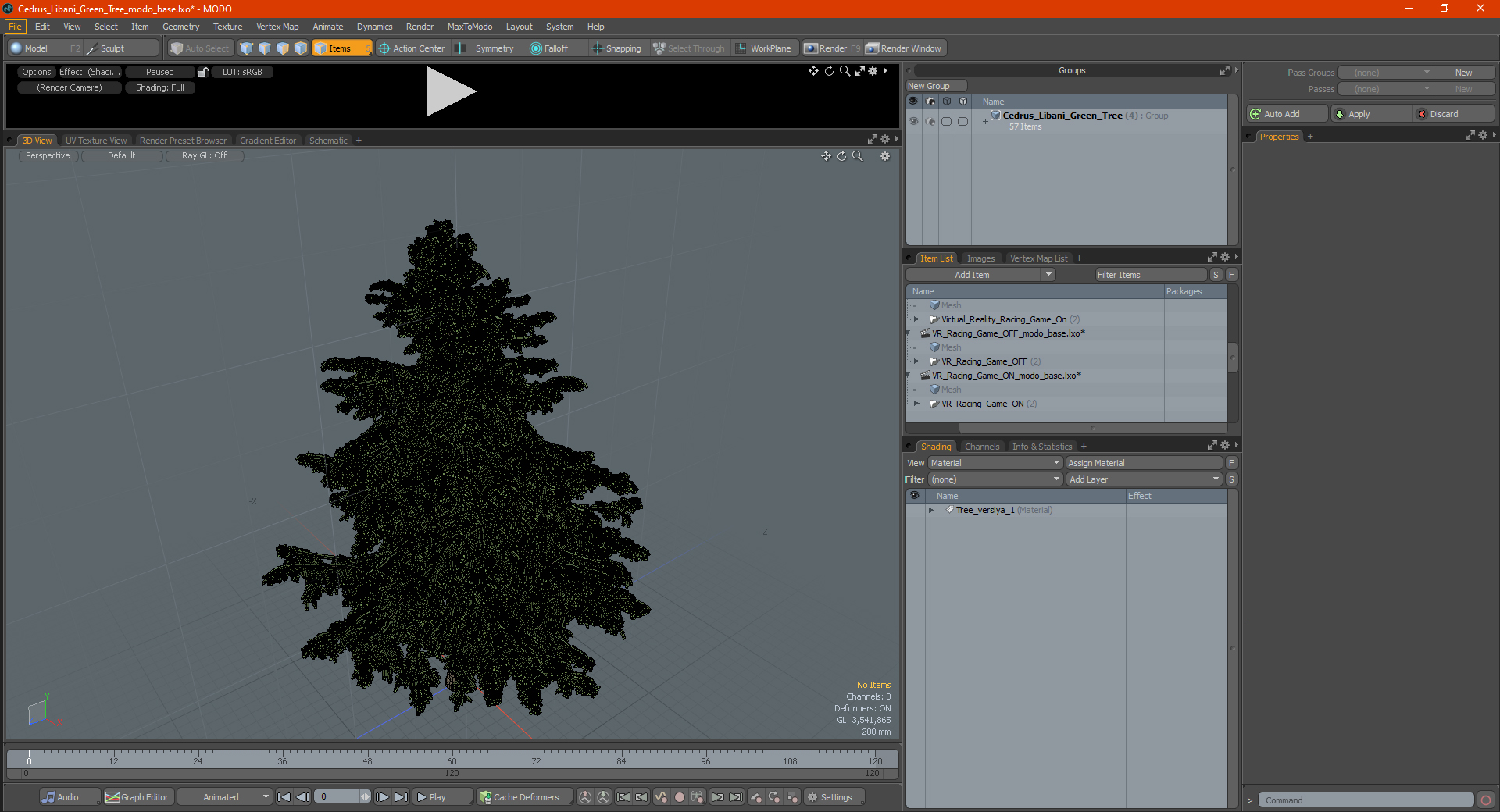 Cedrus Libani Green Tree 3D model