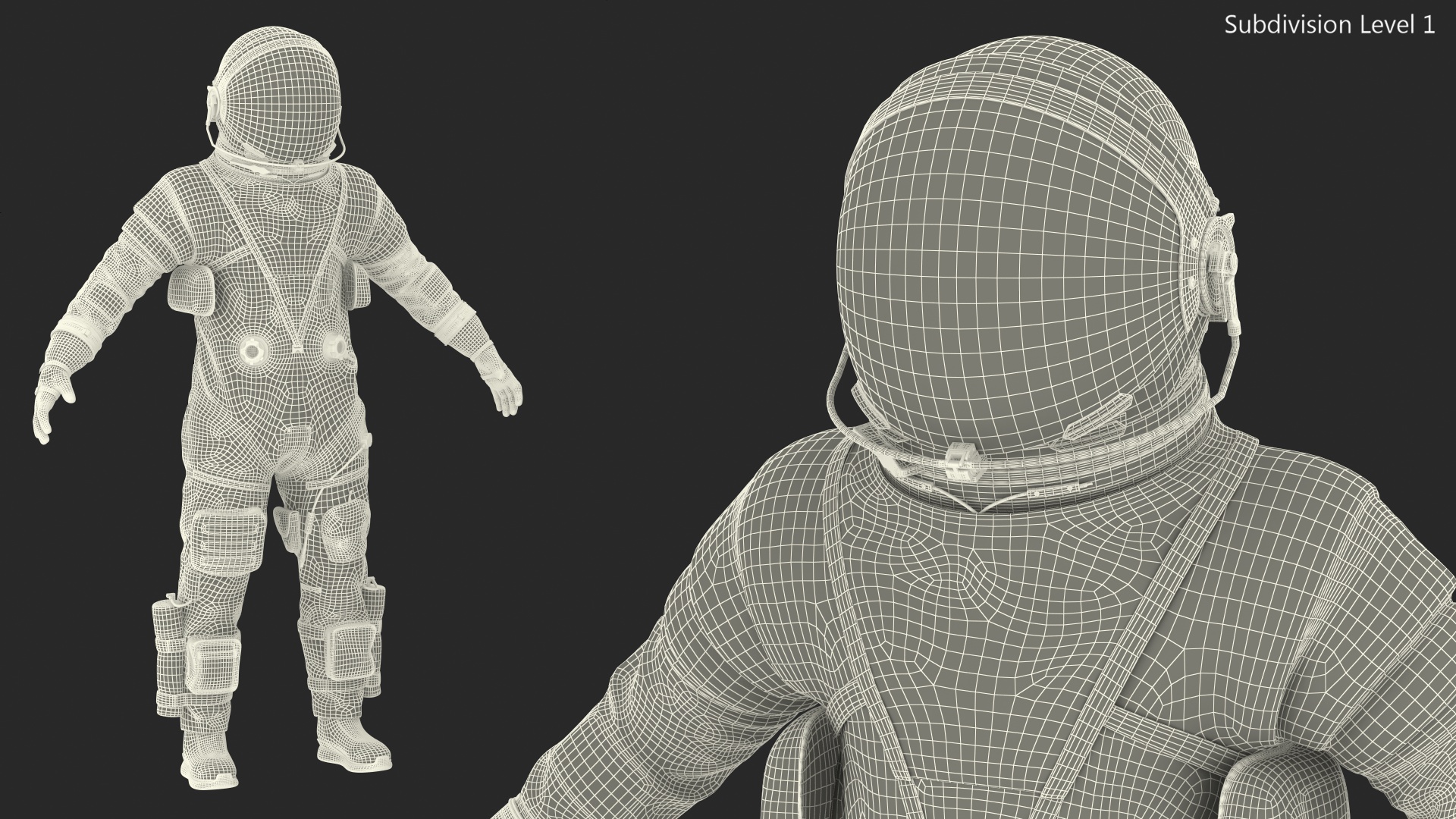 3D Astronaut in Advanced Crew Escape Suit model