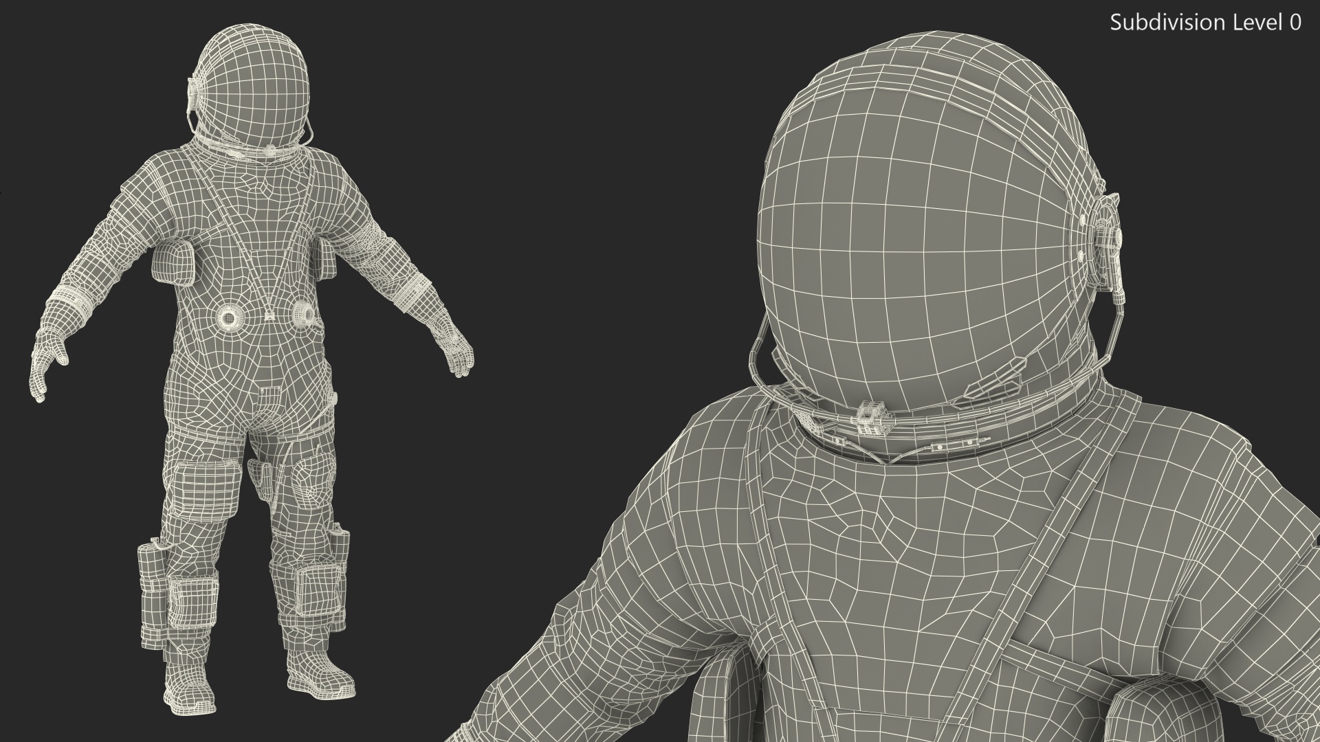 3D Astronaut in Advanced Crew Escape Suit model