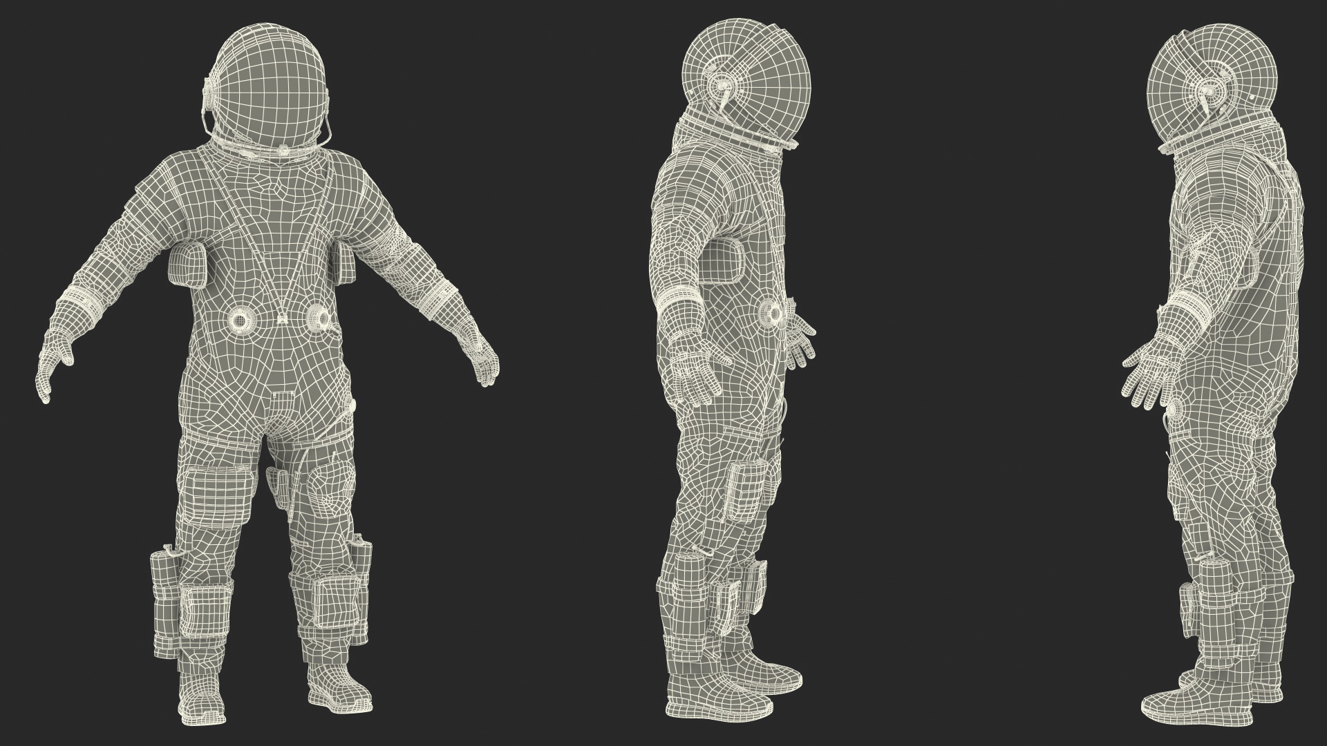3D Astronaut in Advanced Crew Escape Suit model