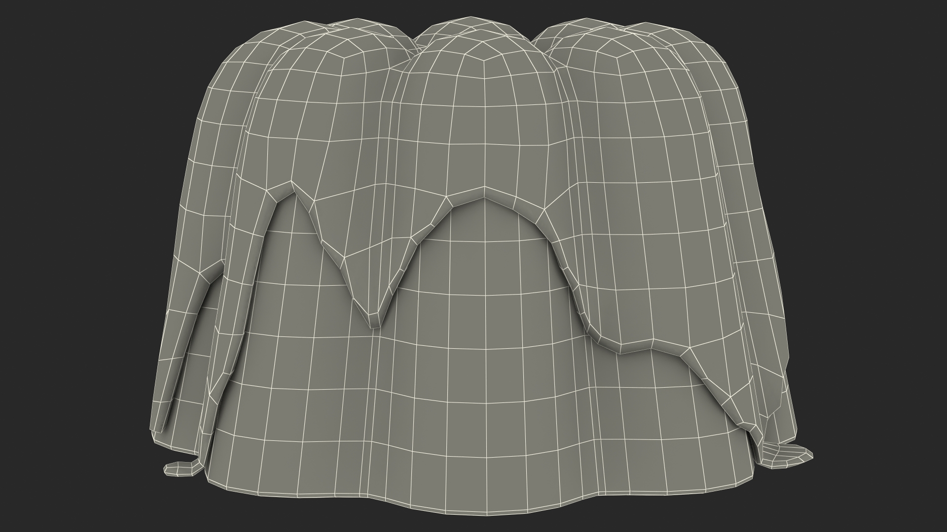 3D Jelly Pudding Chocolate model
