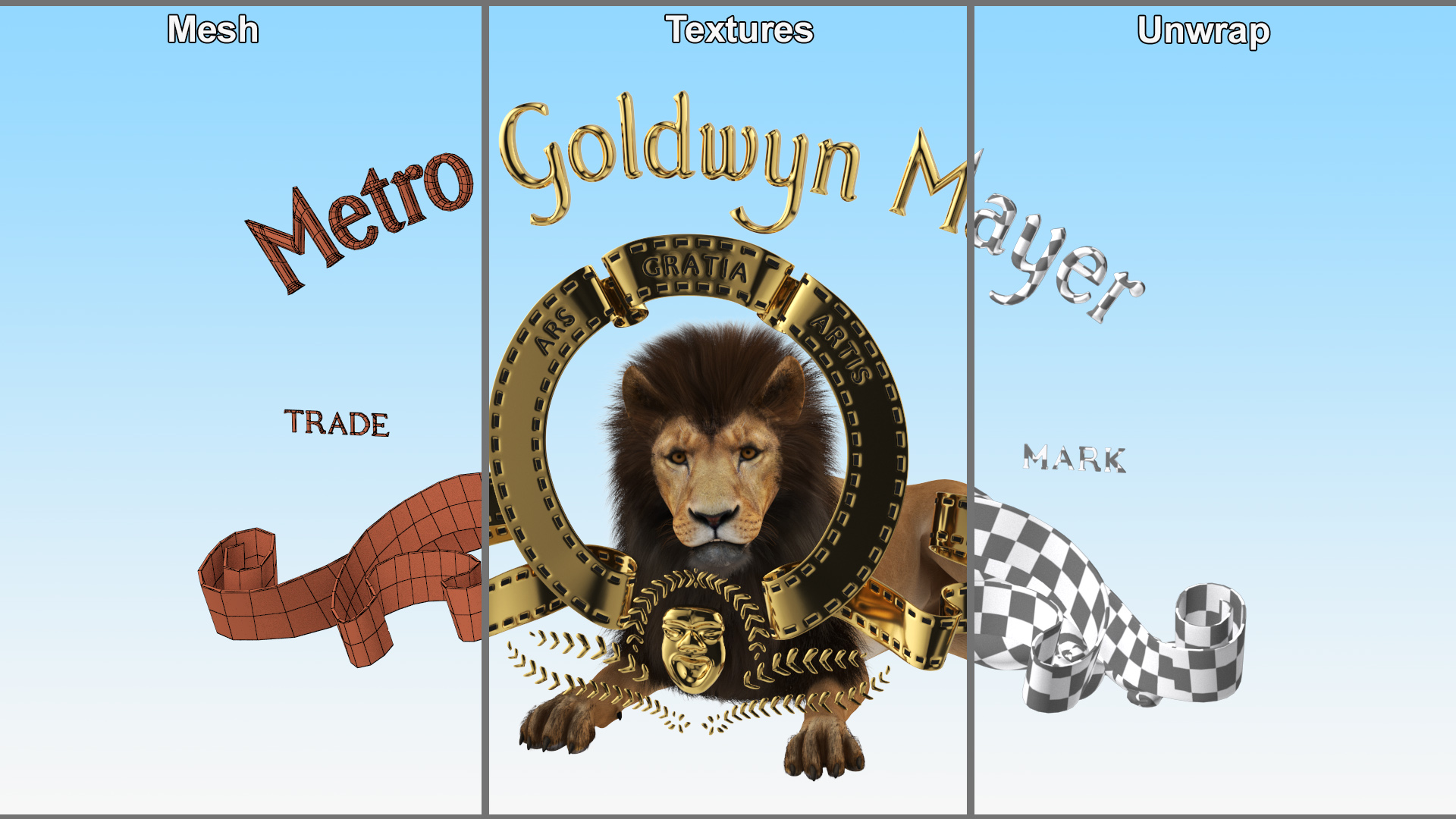 Metro Goldwyn Mayer and Lion Fur 3D