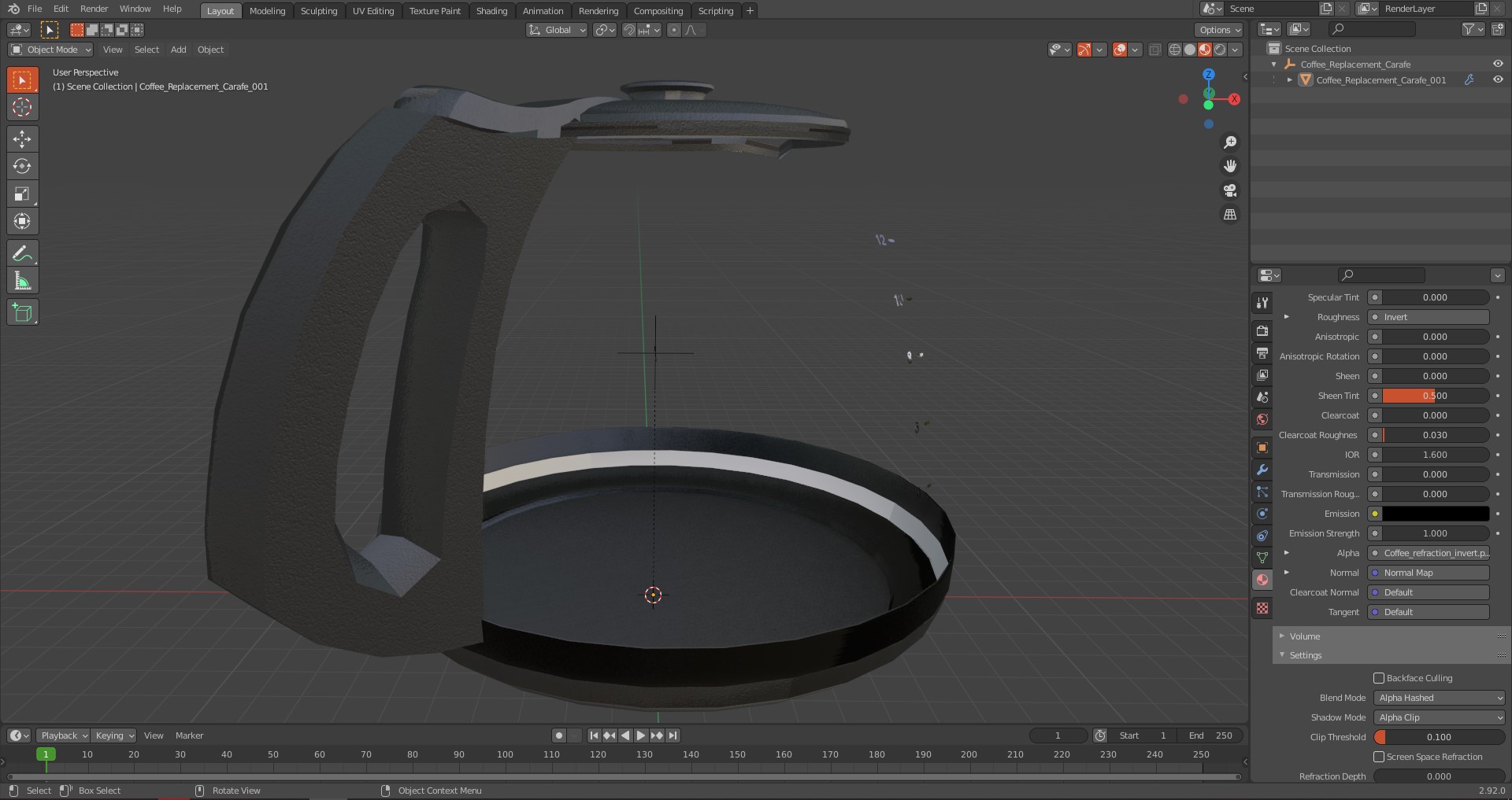 3D model Coffee Replacement Carafe
