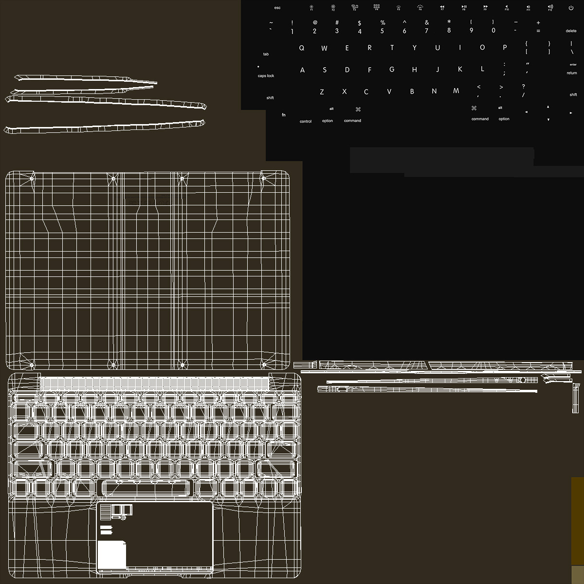 Sleek Modern Laptop 3D model