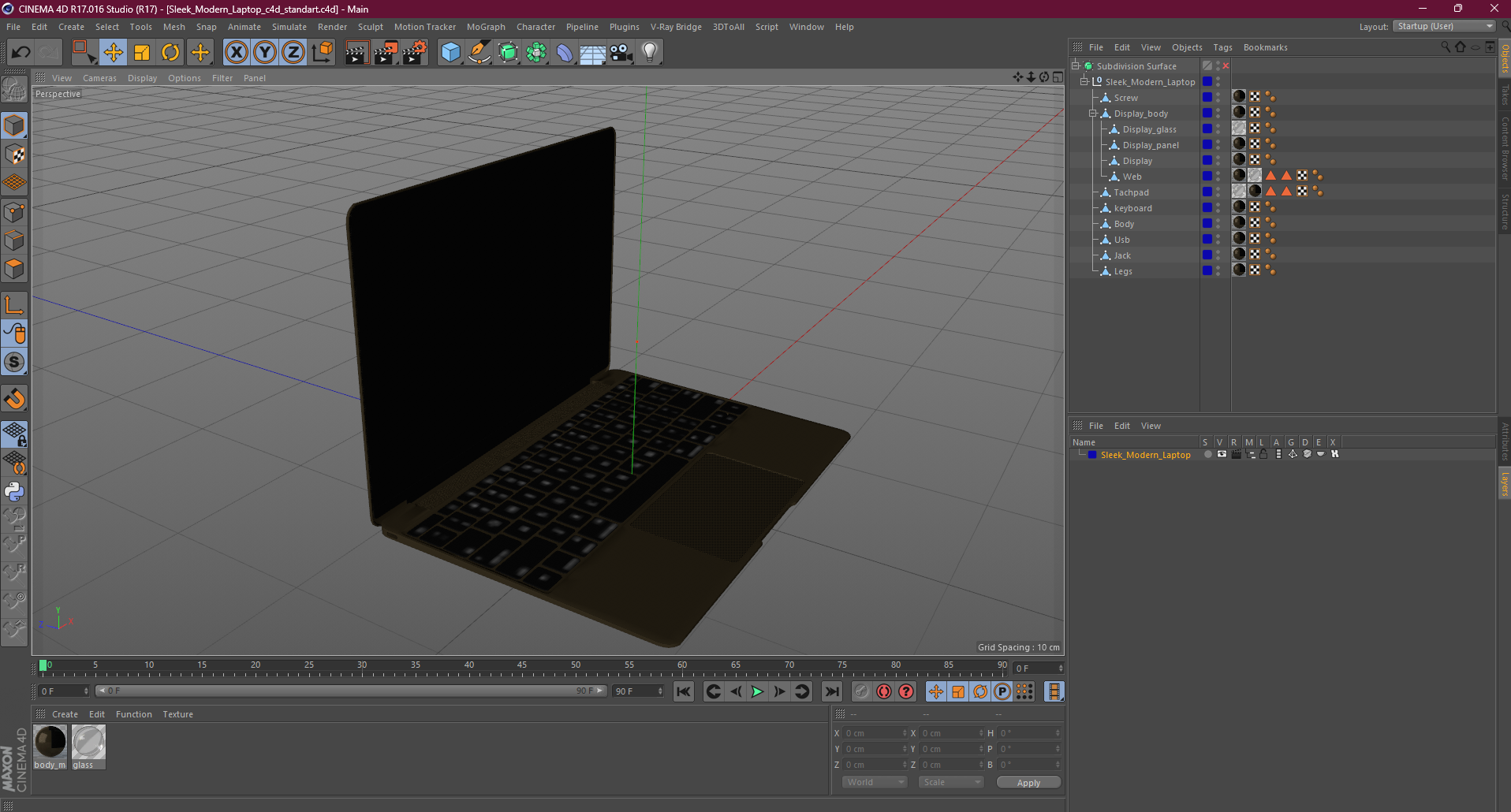 Sleek Modern Laptop 3D model