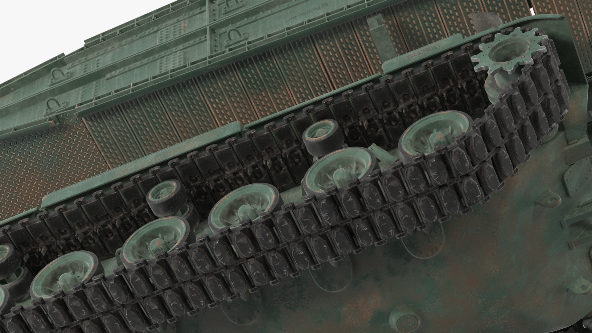 3D Green Armored Vehicle Launched Bridge AVLB M60A1 model