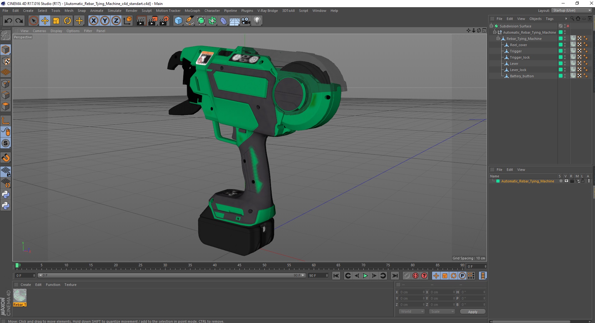 Automatic Rebar Tying Machine 3D model