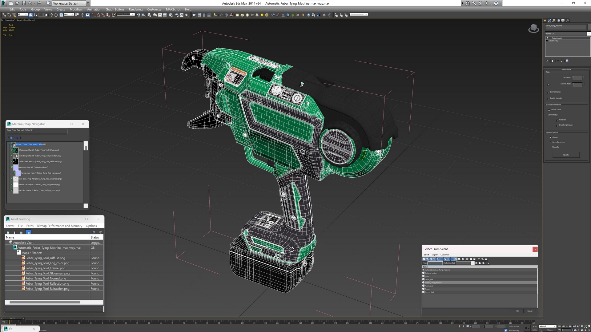 Automatic Rebar Tying Machine 3D model
