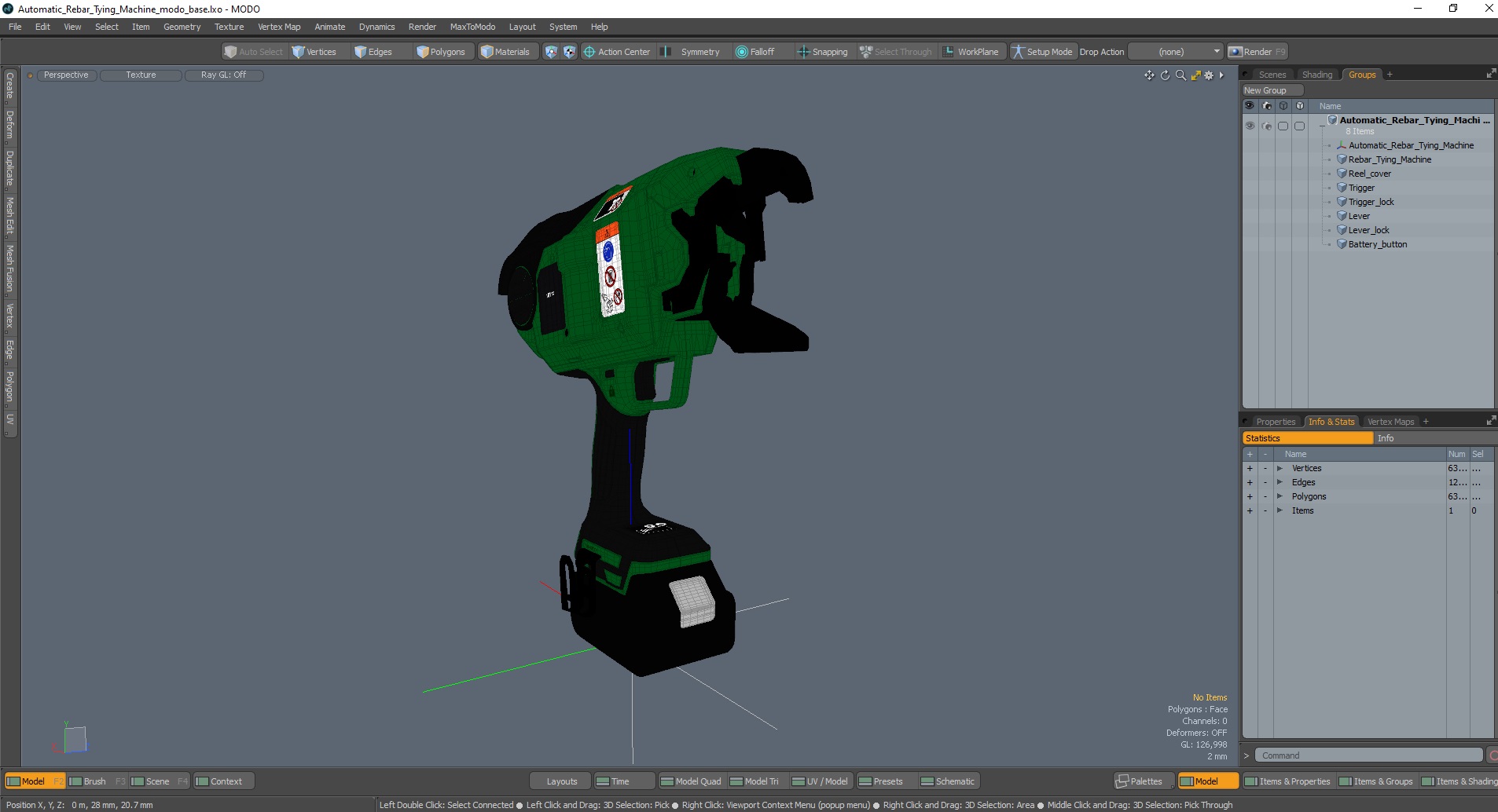 Automatic Rebar Tying Machine 3D model