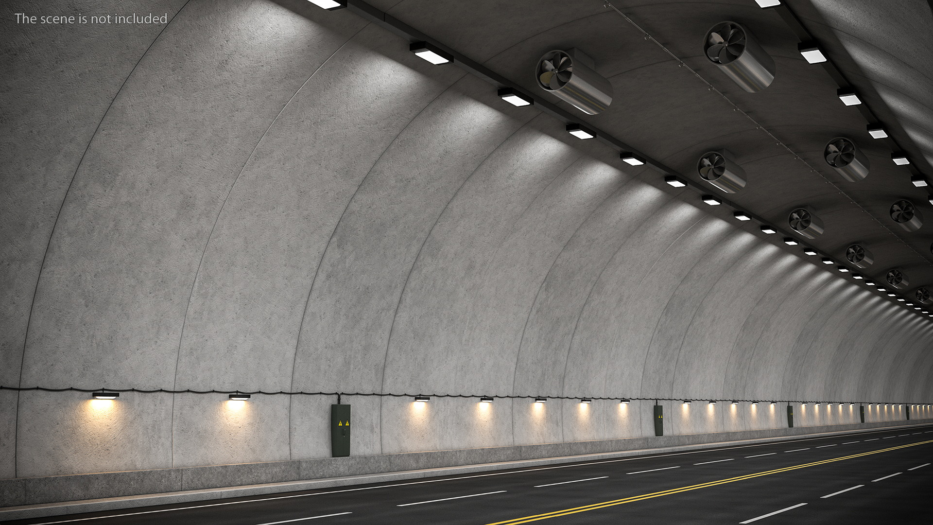 3D model Road Tunnel Cross Section