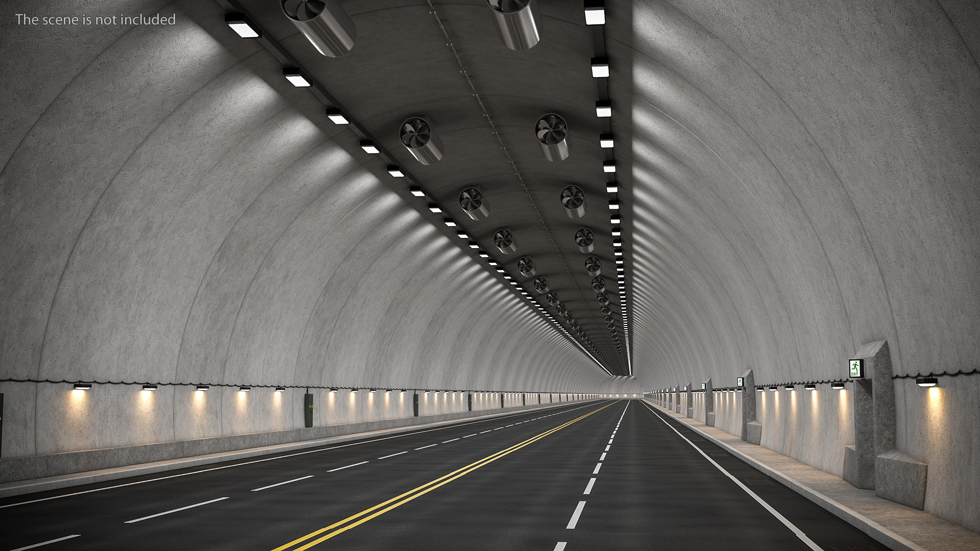 3D model Road Tunnel Cross Section