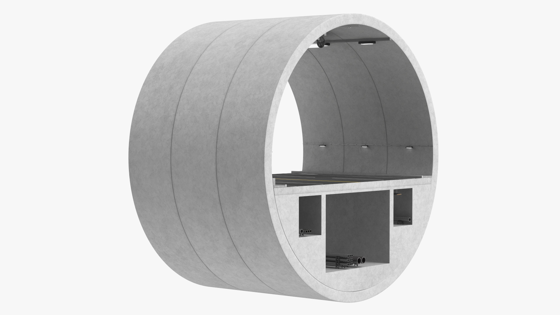 3D model Road Tunnel Cross Section