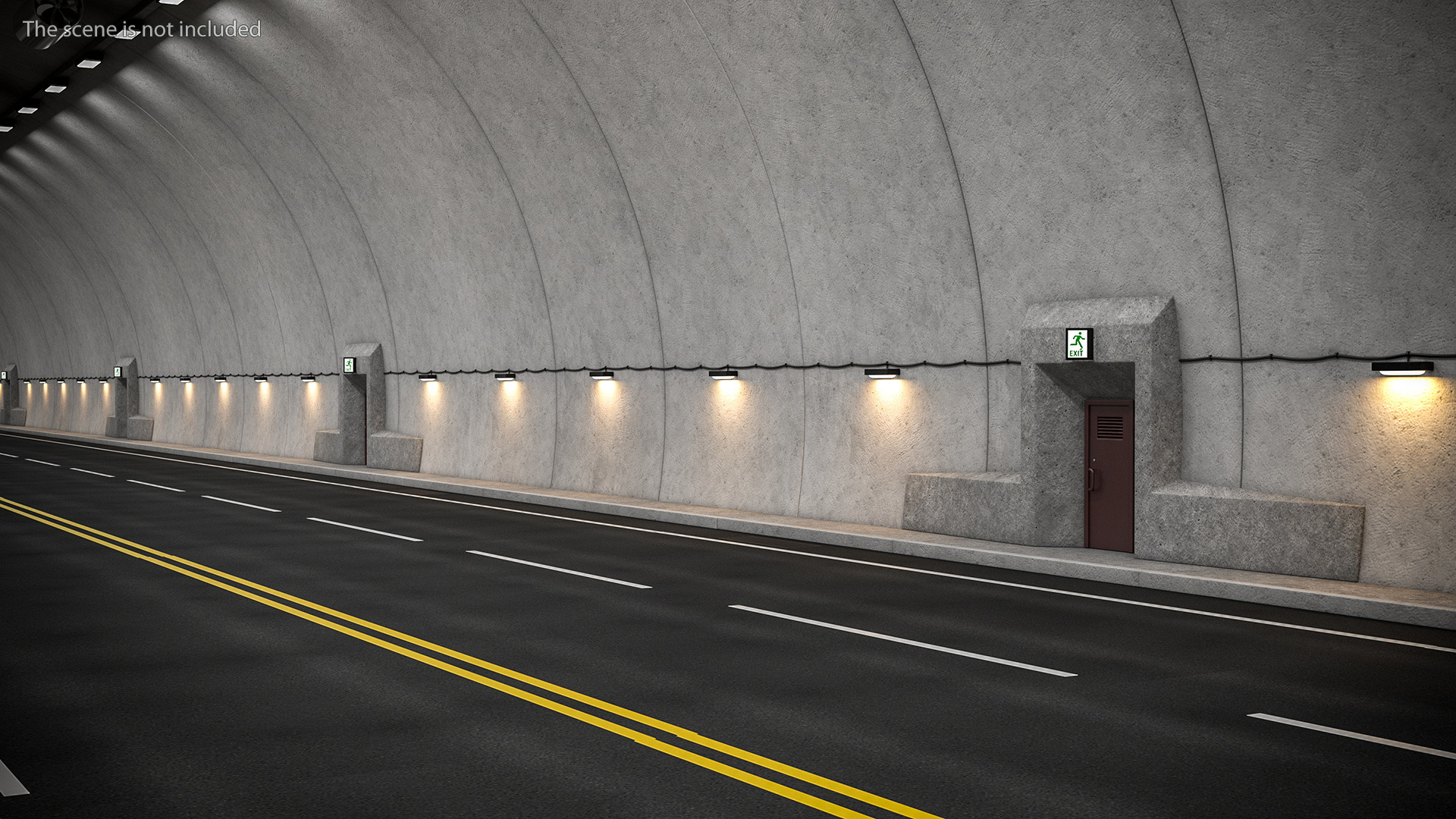 3D model Road Tunnel Cross Section