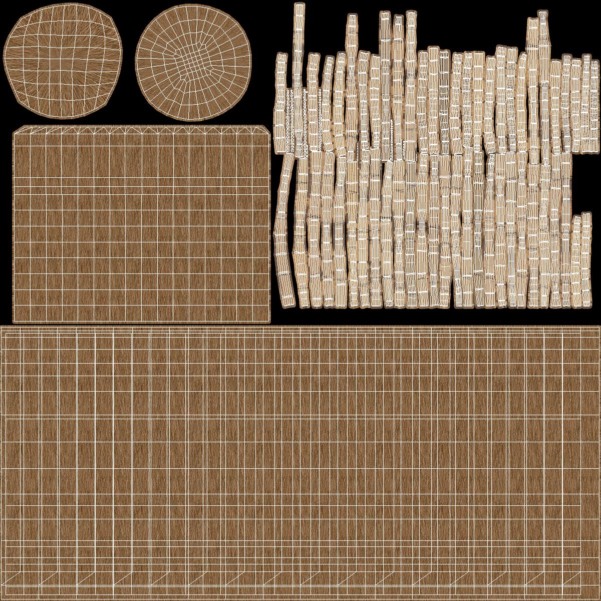 3D African Round Clay House Fur model