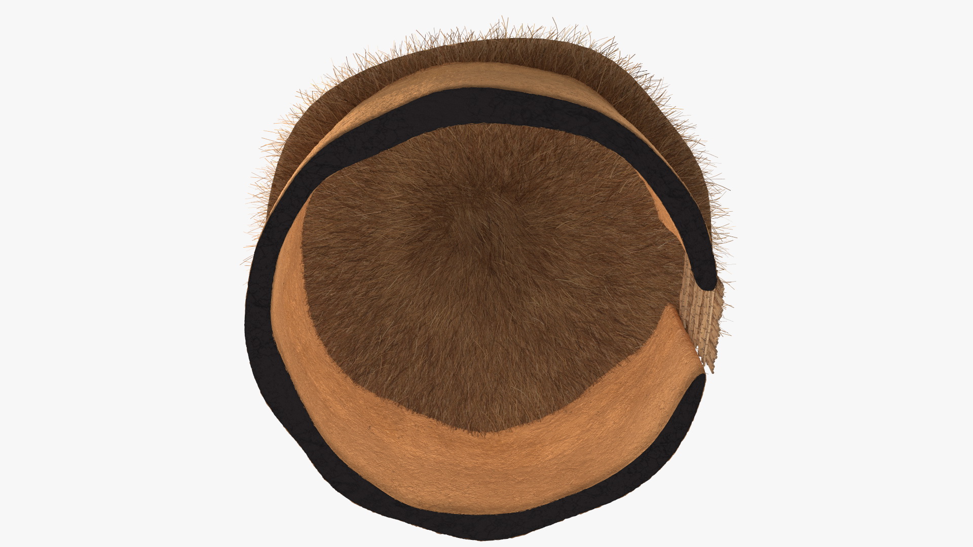 3D African Round Clay House Fur model