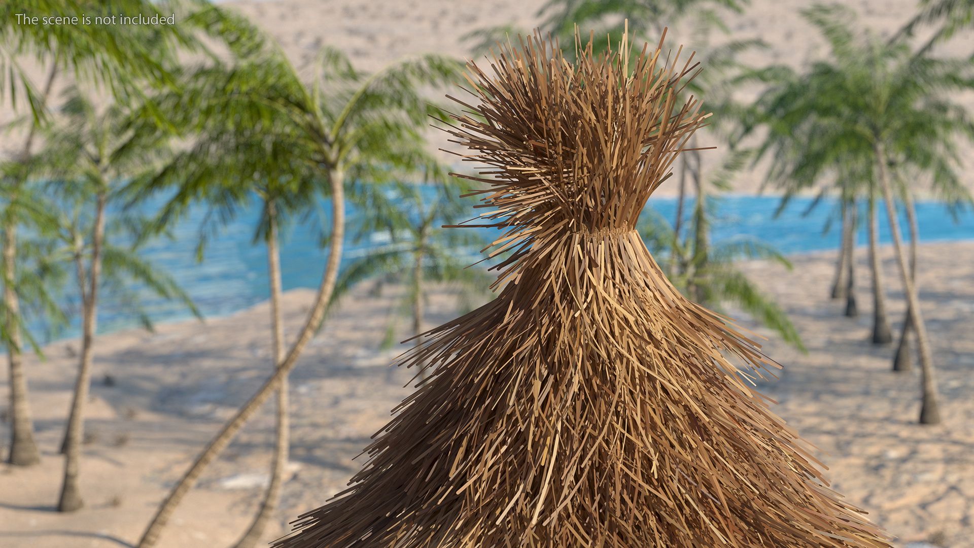 3D African Round Clay House Fur model