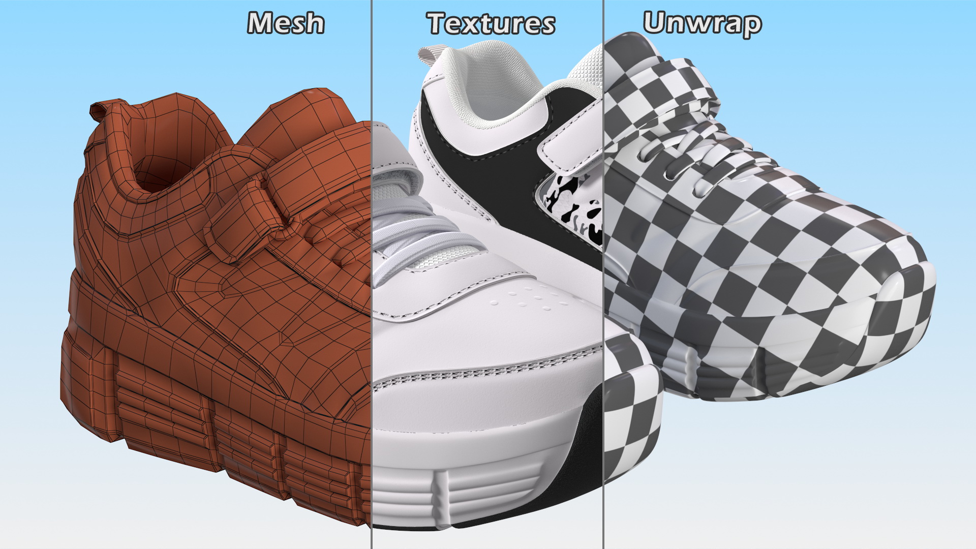 3D Shoes White