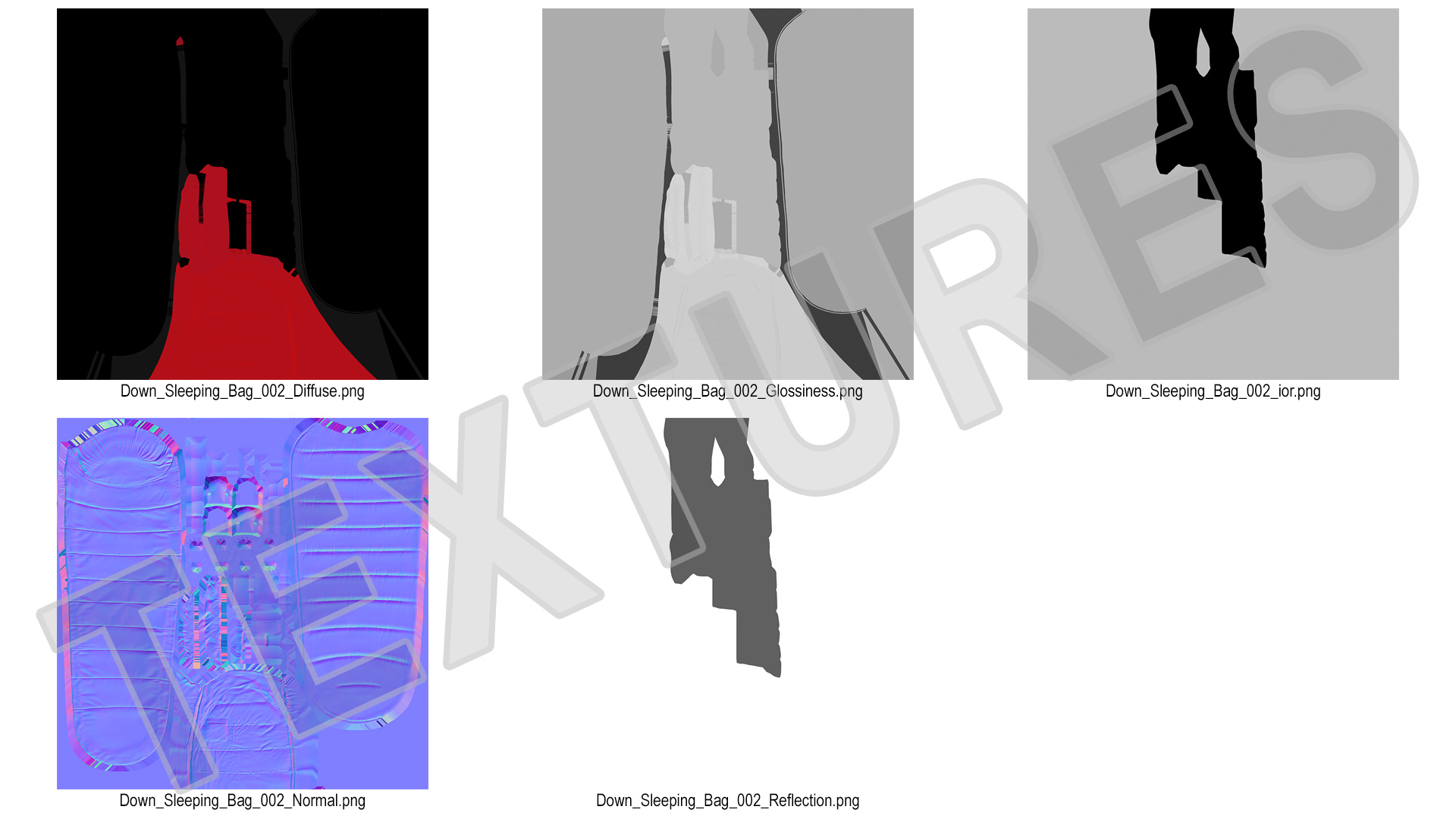 3D Synthetic Fibre Sleeping Bag model
