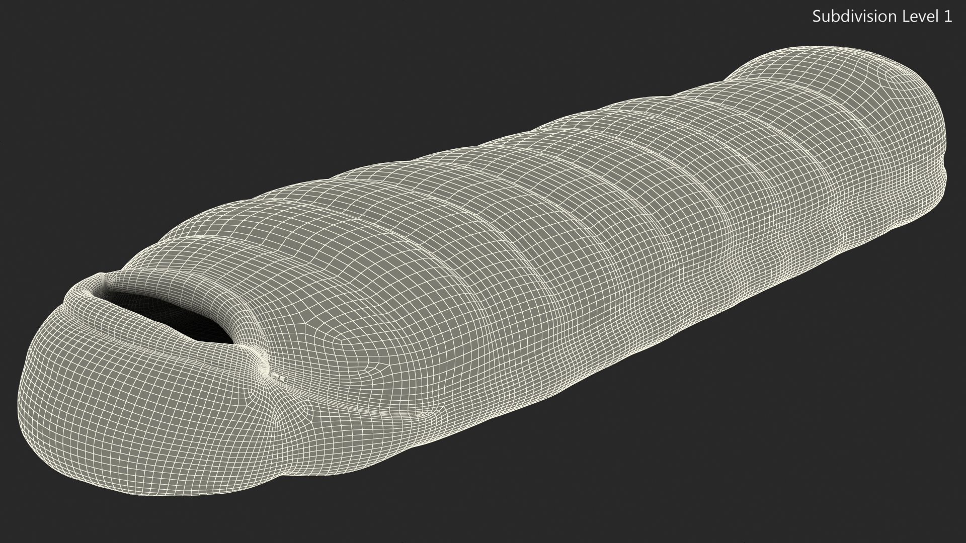 3D Synthetic Fibre Sleeping Bag model