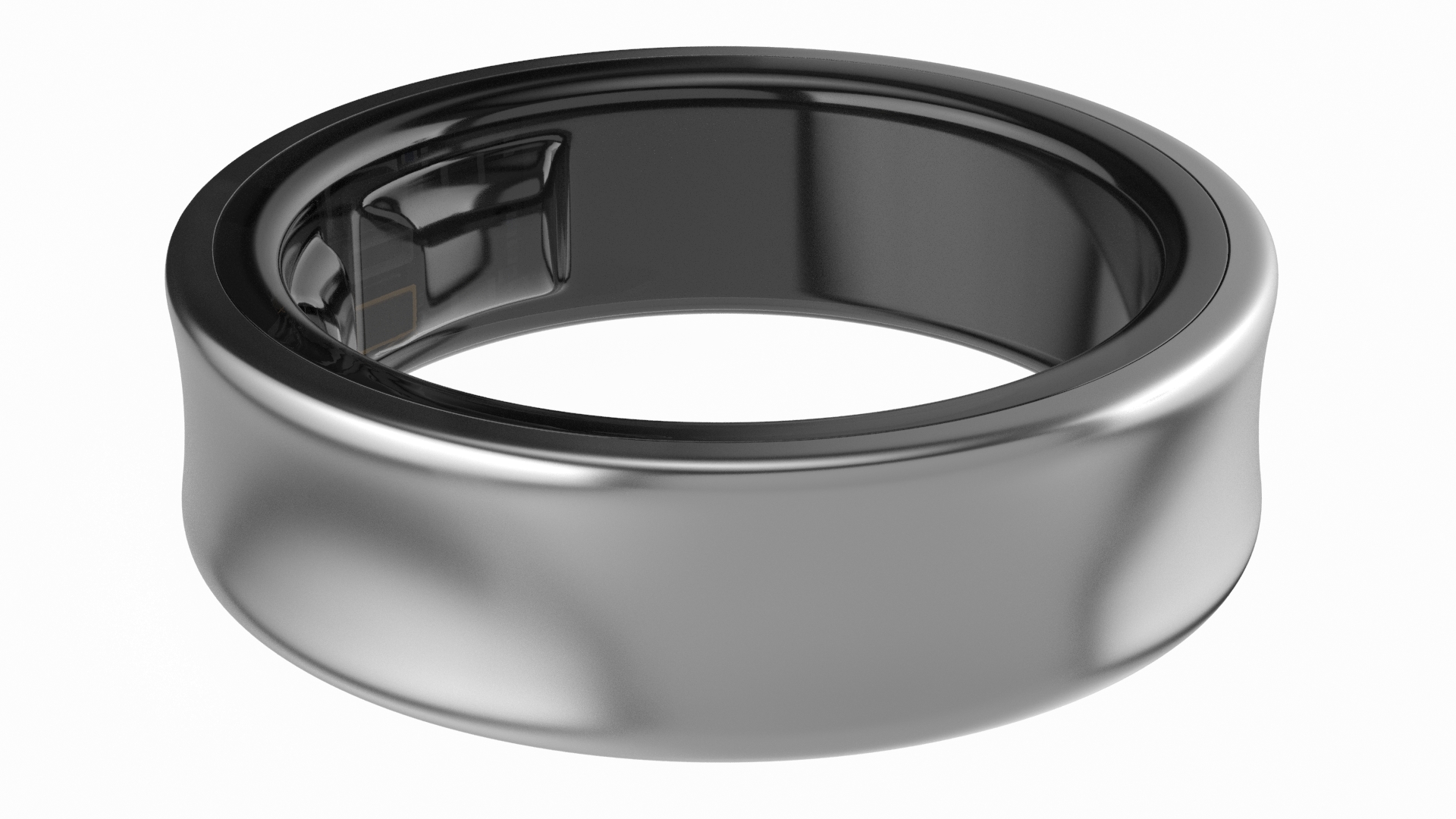 Smart Ring Silver 3D