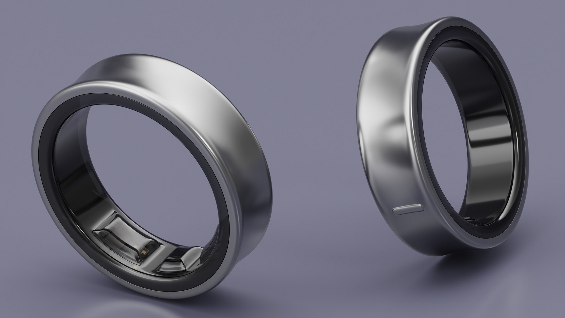 Smart Ring Silver 3D