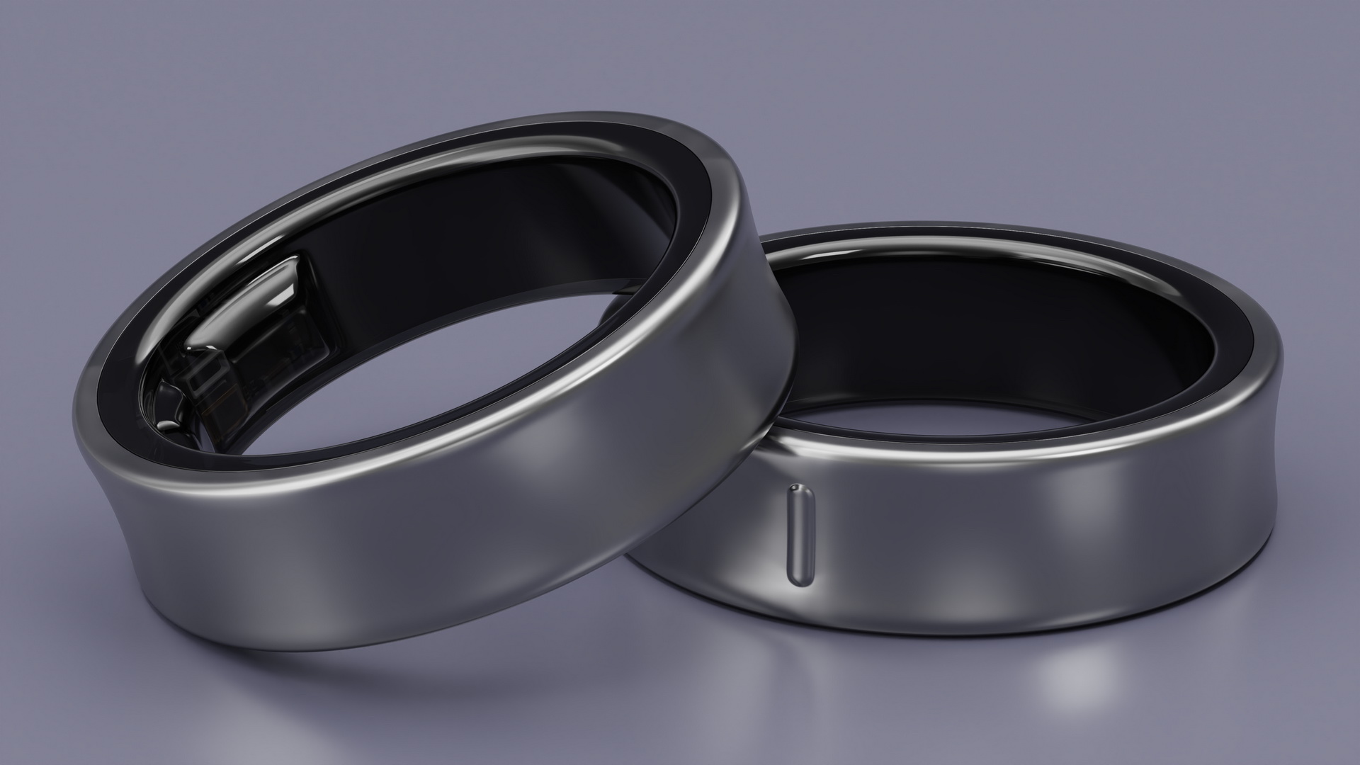Smart Ring Silver 3D